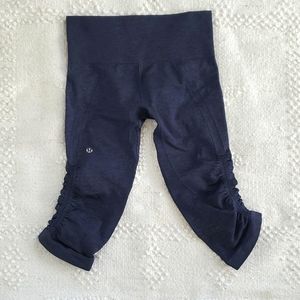 Lululemon 2 pairs In The Flow Crop II ruched cropped